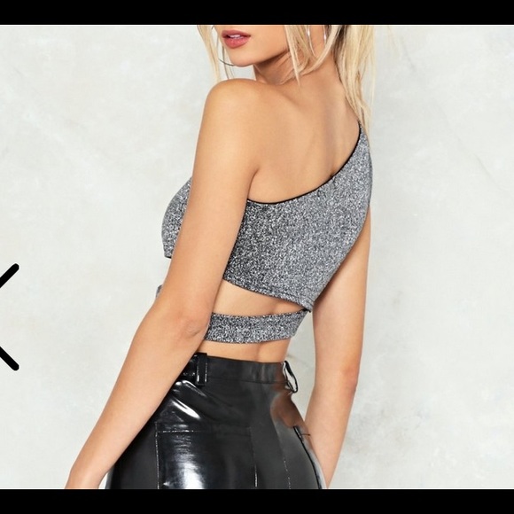 Nasty Gal Metallic Crop Top - Picture 3 of 3